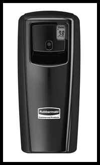 RUBBERMAID FG-1793534 DISTRIBUTRICE LCD MICROBURST 9000 ''NOIR''(6/CS-VENDU UNITAIRE-)