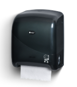 KG-09740 DISTRIBUTEUR PAPIER MAIN -MÉCANIQUE -''TITAN'' NOIR SANS CONTACT 