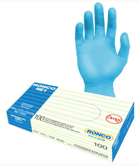 RC-735S GANT NITRILE MÉDICAL BLEU SMALL NON-POUDRÉ 100/BTE 3.5 MIL