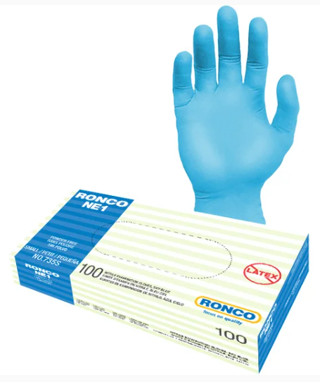 RC-735M GANTS NITRILE MÉDIUM BLEU 3.5MILL 100/BOITE