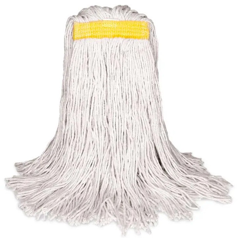 BVS-FSS20 MOPPE SYNTHÉTIQUE BLANCHE 20OZ BORDS COUPÉS AVEC BANDE ÉTROITE