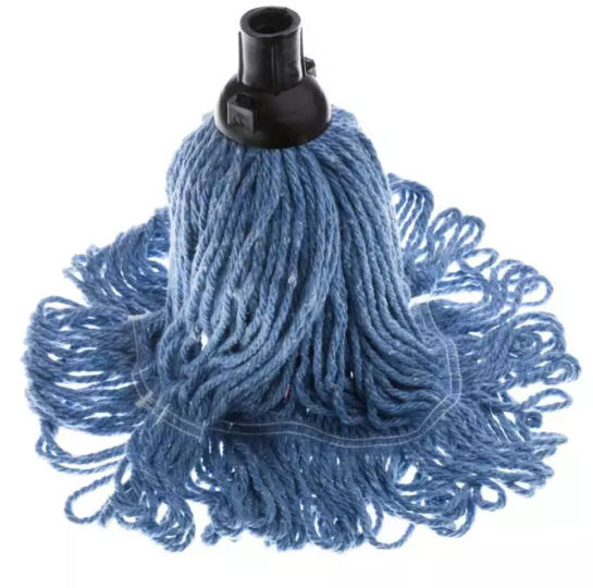 AG-1815 MOPPE BLEUE EMBOUT FILETÉ 9OZ BRINS ATTACHÉS ET BOUCLÉS