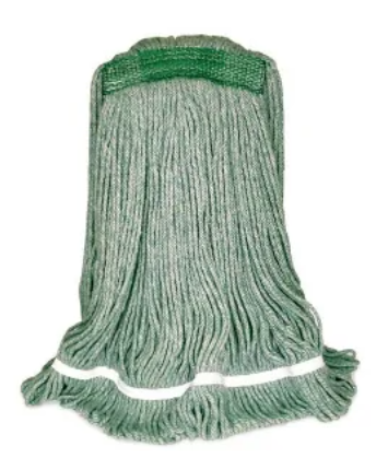 BVS-BEV3 MOPPE VERTE 20OZ BRINS ATTACHÉS ET BOUCLÉS AVEC BANDE ÉTROITE