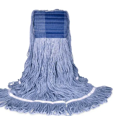 BVS-BLB2 MOPPE BLEUE 16OZ BRINS ATTACHÉS ET BOUCLÉS AVEC BANDE LARGE