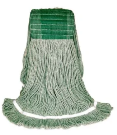 BVS-BLV2I MOPPE VERTE 16OZ BRINS ATTACHÉS ET BOUCLÉS AVEC BANDE LARGE