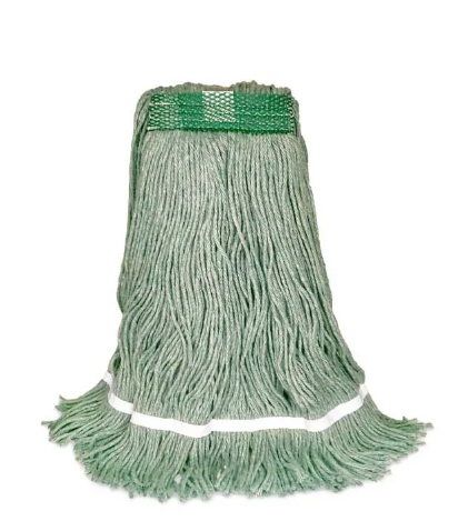 BVS-FTVE16 MOPPE VERTE 16OZ BRINS ATTACHÉS AVEC BANDE ÉTROITE