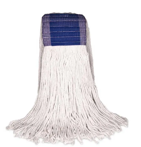 BVS-BLS24 MOPPE BLANCHE 24OZ BRINS COUPÉS AVEC BANDE LARGE