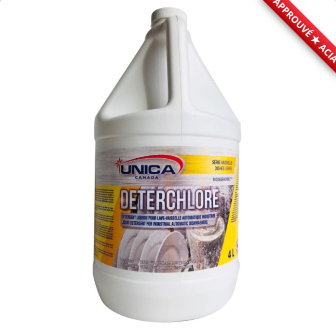 UNICA-NDCH04 ''DETERCHLORE'' DÉTERGENT À LAVE-VAISSELLE COMMERCIAL 4L 