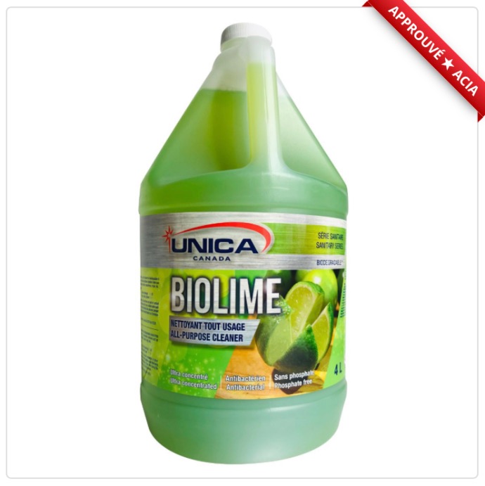 UNICA-NLIM04 ''BIOLIME'' NETTOYANT ANTIBACTÉRIEN 4L
