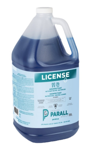 PARALL ''LICENSE''(CSX4) NETTOYANT DÉSINFECTANT NEUTRE VENDU CAISSE 4X4L