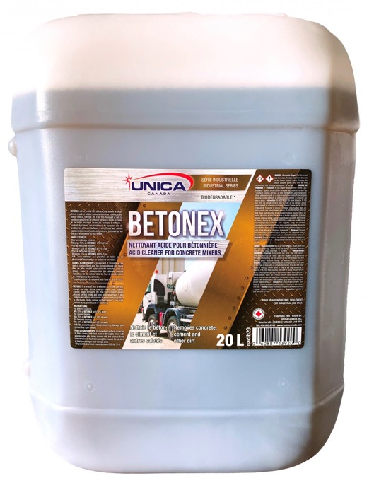 UNICA-NACIB20 ''BETONEX'' NETTOYANT ACIDE POUR BÉTONNIÈRE 20L 