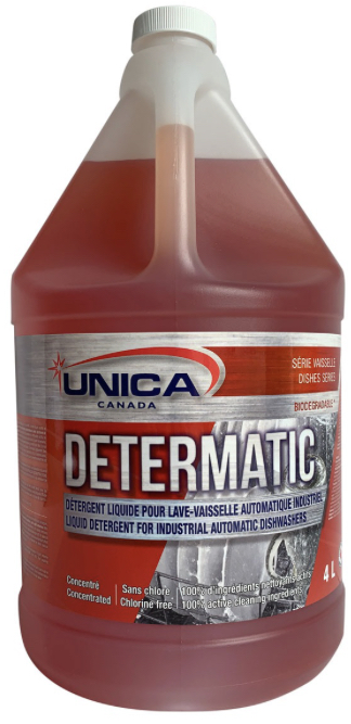 UNICA-NDET04 ''DETERMATIC'' DÉTERGENT À LAVE-VAISSELLE COMMERCIAL 4L