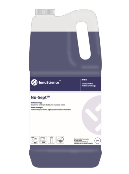 15361-''NU-SEPT'' TRAITEMENT POUR FOSSES SEPTIQUES ET TOILETTES CHIMIQUES 4L