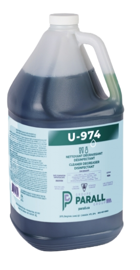 U-974 NETTOYANT/DÉSINFECTANT/DÉGRAISSANT 4L