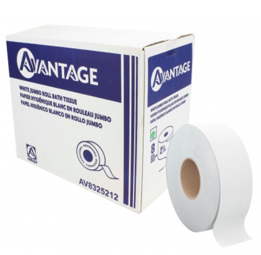 ABP-842-12  PAPIER HYGIÉNIQUE JUMBO 2 PLIS 8X12LBS/CAISSE