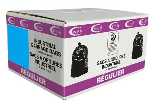 SAC À ORDURES NOIR RÉGULIER 18X20 500/CAISSE