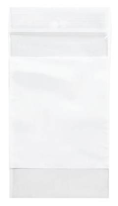 SAC REFERMABLE 2X3 4 MIL BLOC BLANC 1000/CS