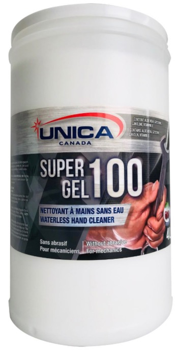 UNICA-104 ''SUPER GEL 100'' NETTOYANT À MAINS SANS ABRASIF 4L
