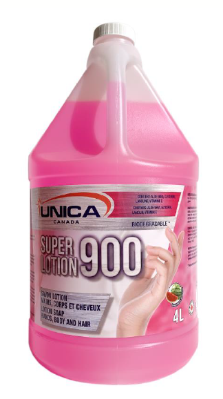 UNICA 904 SAVON MAIN DOUX ROSE SUPER LOTION 900 4L