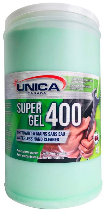 UNICA-444 NETTOYANT À MAIN PÂTE MOLLE SUPER GEL VERT 400 20 LITRES