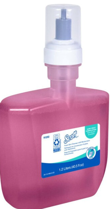 91592 '' SCOTT PRO'' SAVON À MAINS MOUSSANT ET HYDRATANT ROSE VENDU 2X1.2L/CAISSE