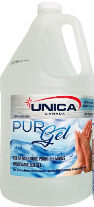 UNICA-1904 ''PURGEL''  DÉSINFECTANT À MAIN EN GEL INODORE 70% 4L