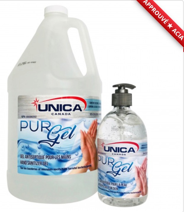 UNICA-1904 DÉSINFECTANT MAIN SANS ODEUR PURGEL  4L