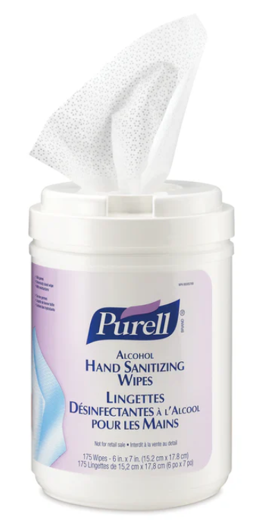 GOJO-9031-06 LINGETTES DÉSINFECTANTE POUR MAINS PURELL 175/POT