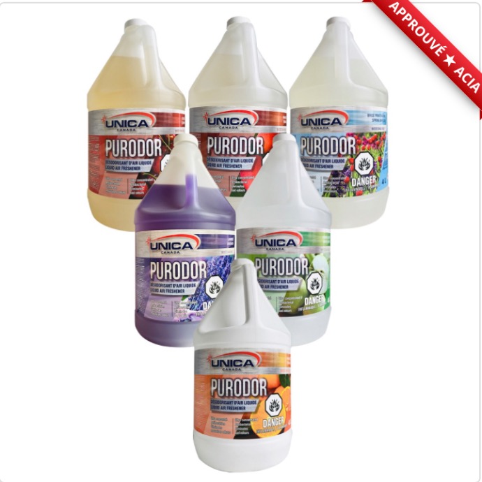 UNICA -NPUL04 PURODOR LAVANDE DÉSODORISANT ET ASSAINISSEUR D’AIR LIQUIDE ULTRA CONCENTRÉ 4 LITRES
