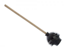 [051151] AG-1150 SIPHON DE TOILETTE NOIR AVEC VENTOUSE MANCHE EN BOIS 