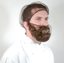 EM-1021-02 FILETS À BARBE 21'' EN NYLON MAILLES FINES 100/PAQUET