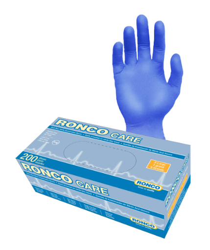 RC-935S GANTS NITRILE BLEU SMALL SANS POUDRE 3.5MIL 200/BTE