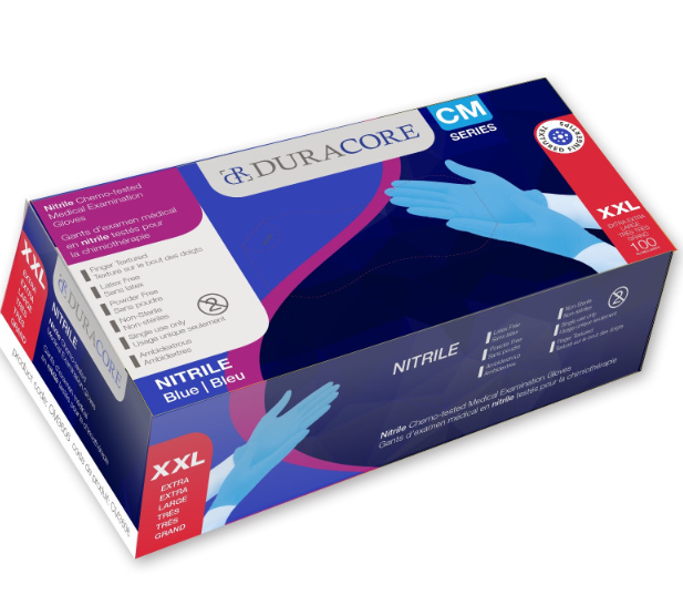 DC-CM3606 GANTS NITRILE EXTRA EXTRA-LARGE BLEU 3.2MIL 100/BOITE