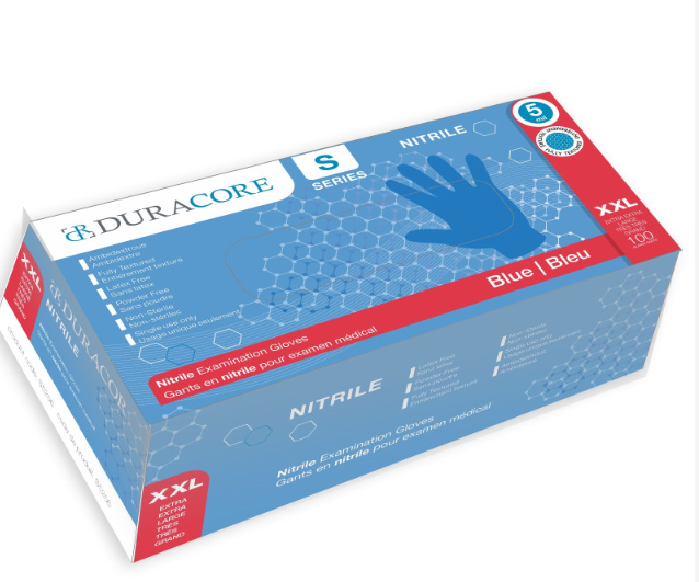 DC-S5206 GANTS NITRILE EXTRA EXTRA-LARGE BLEU 5MIL 100/BOITE