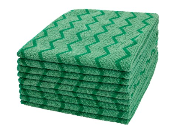 RUBBERMAID-FGQ62000GR00 CHIFFON EN MICROFIBRE VERT FORMAT:16X16 VENDU 12/BOITE