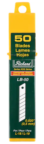 LB-50 LAME DE RECHANGE POUR COUTEAU RICHARD 50/PQT