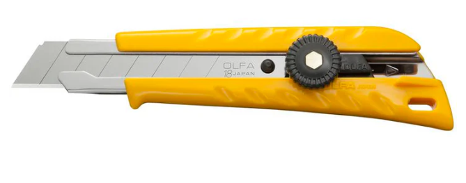 OLFA-L1 COUTEAU UTILITAIRE HEAVY DUTY SENIOR JAUNE