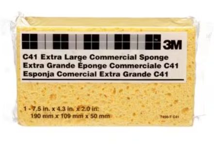3M-H-C41 ÉPONGE EN CELLULOSE JAUNE 4.5''X7.5'' EMBALLÉE INDIVIDUELLE