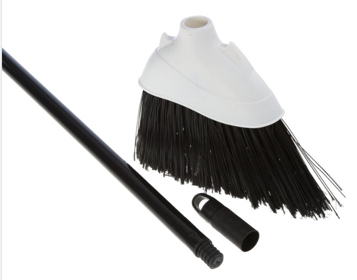 AG-792 BALAI DOMESTIQUE À ANGLE NOIR PETIT AVEC MANCHE DE 48''