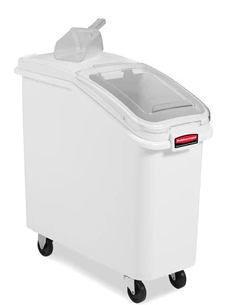 RUBBERMAID 
2020794 - CONTENANTS MOBILES 26G/99L BLANC+COUVERCLE COULISSANT