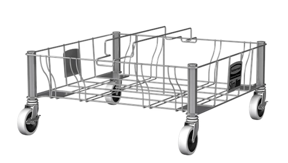 RUBBERMAID - 1956191 CHARIOT DOUBLE EN ACIER INOXYDABLE SLIM JIM