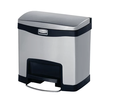 RUBBERMAID-1901982 POUBELLE À PÉDALE AVEC COUVERCLE DE FINITION INOX 4GAL