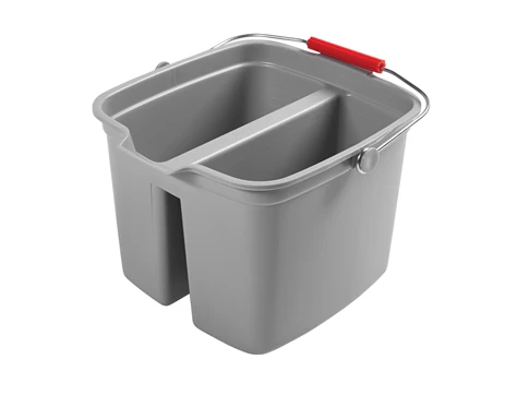 RUBBERMAID - 
FG261700GRAY SEAU DOUBLE 16.1L 6/CS