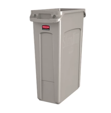 RUBBERMAID-FG354060BEIG POUBELLE SLIM JIM BEIGE 23 GAL