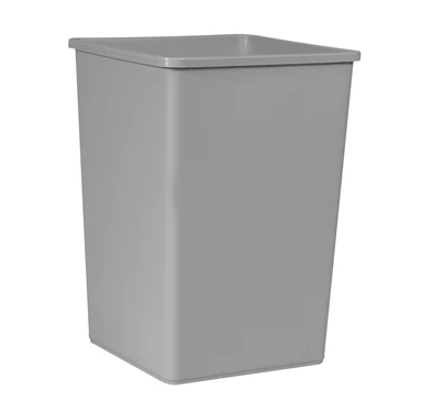 RUBBERMAID-FG395800GRAY POUBELLE UNTOUCHABLE CARRÉ 35 GAL ,GRIS