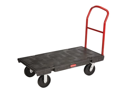 RUBBERMAID - FG444100BLA CHARIOT À PLATE-FORME ROBUSTE, 24" X 48" AVEC ROULETTES EN POLYOLÉFINE DE 8"