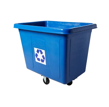 RUBBERMAID - 
FG461673BLUE
 CHARIOT CUBIQUE RECYCLAGE 16 PIEDS CUBES