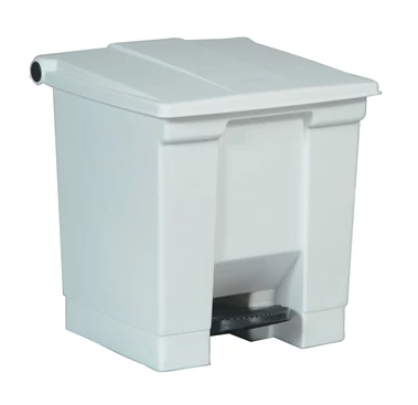 RUBBERMAID POUBELLE A PEDALE BLANC 8 GAL