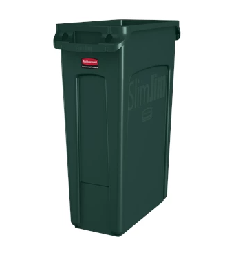 RUBBERMAID - 1956186 POUBELLE  SLIM JIM VENTILE VERTE 23G