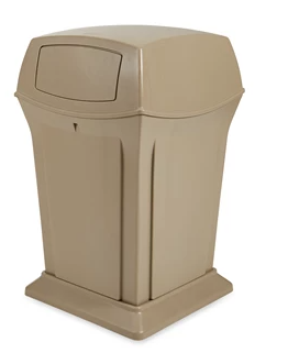 RUBBERMAID 
FG917188BEIG POUBELLE RANGER , 2 PORTES, 45GAL BEIGE